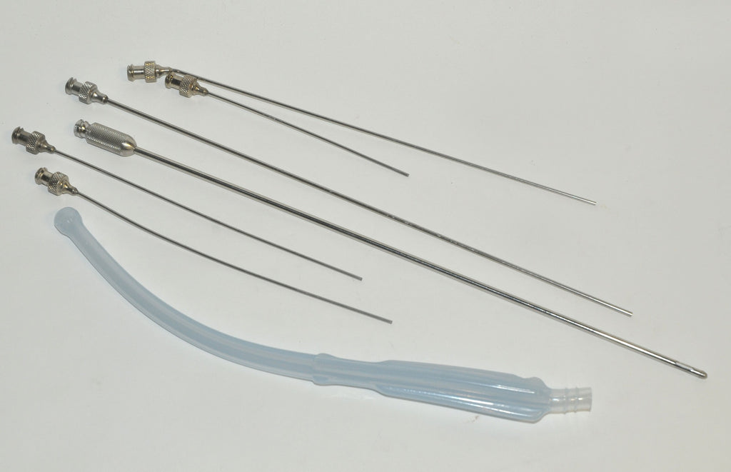 Cannulae Threaded Aspiration Suction Forcep Hemostat Cannula Handle Tip x7 Pcs