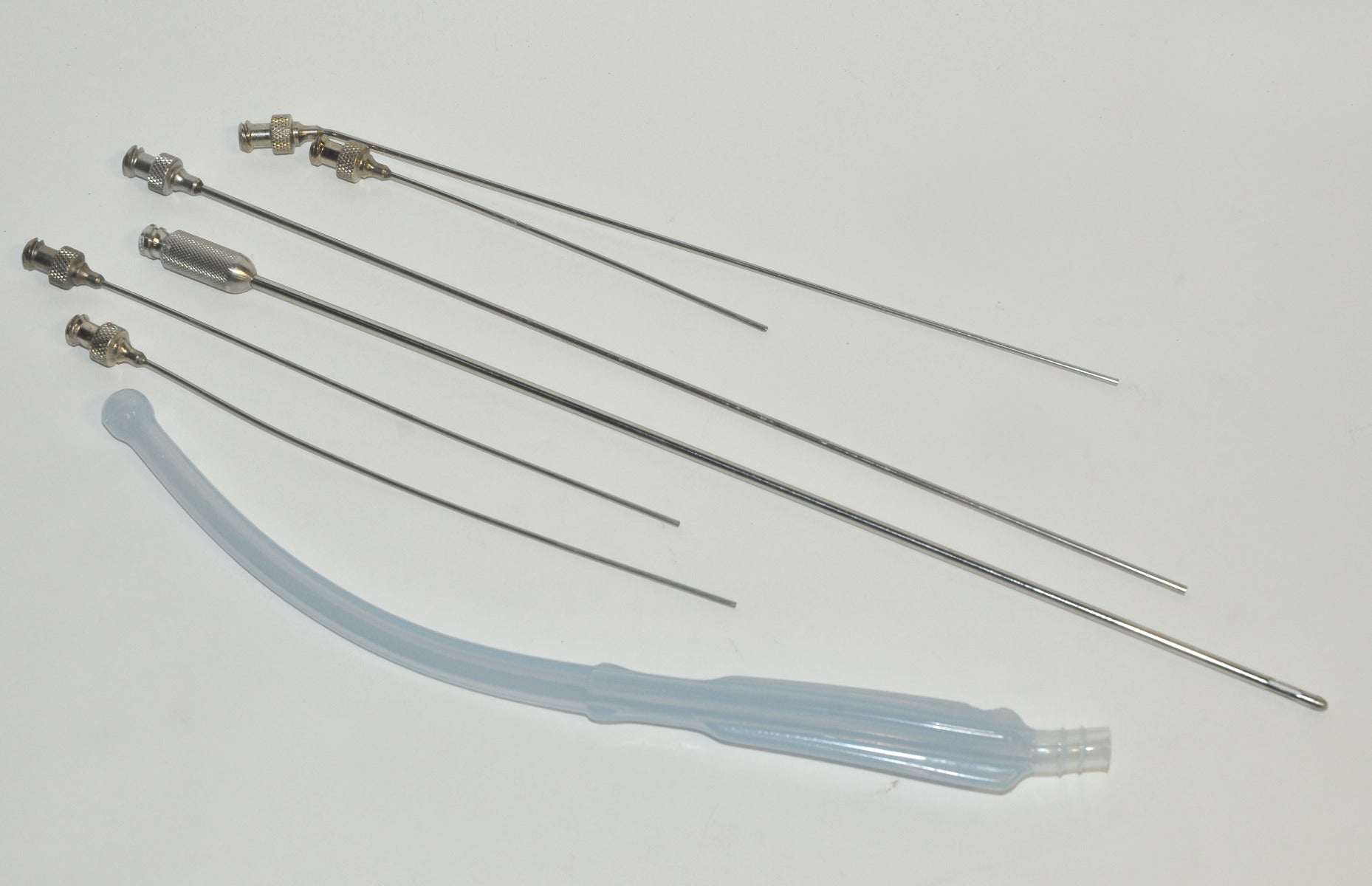 Cannulae Threaded Aspiration Suction Forcep Hemostat Cannula Handle Tip x7 Pcs