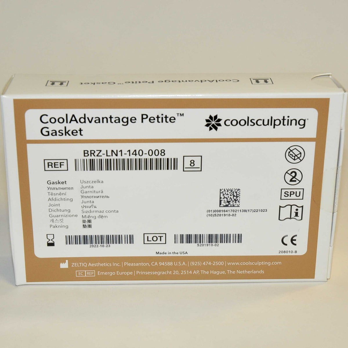 Zeltiq CoolSculpting PETITE GASKET CoolAdvantage BRZ-LN1-140-008 Exp10/2022 x8Pc