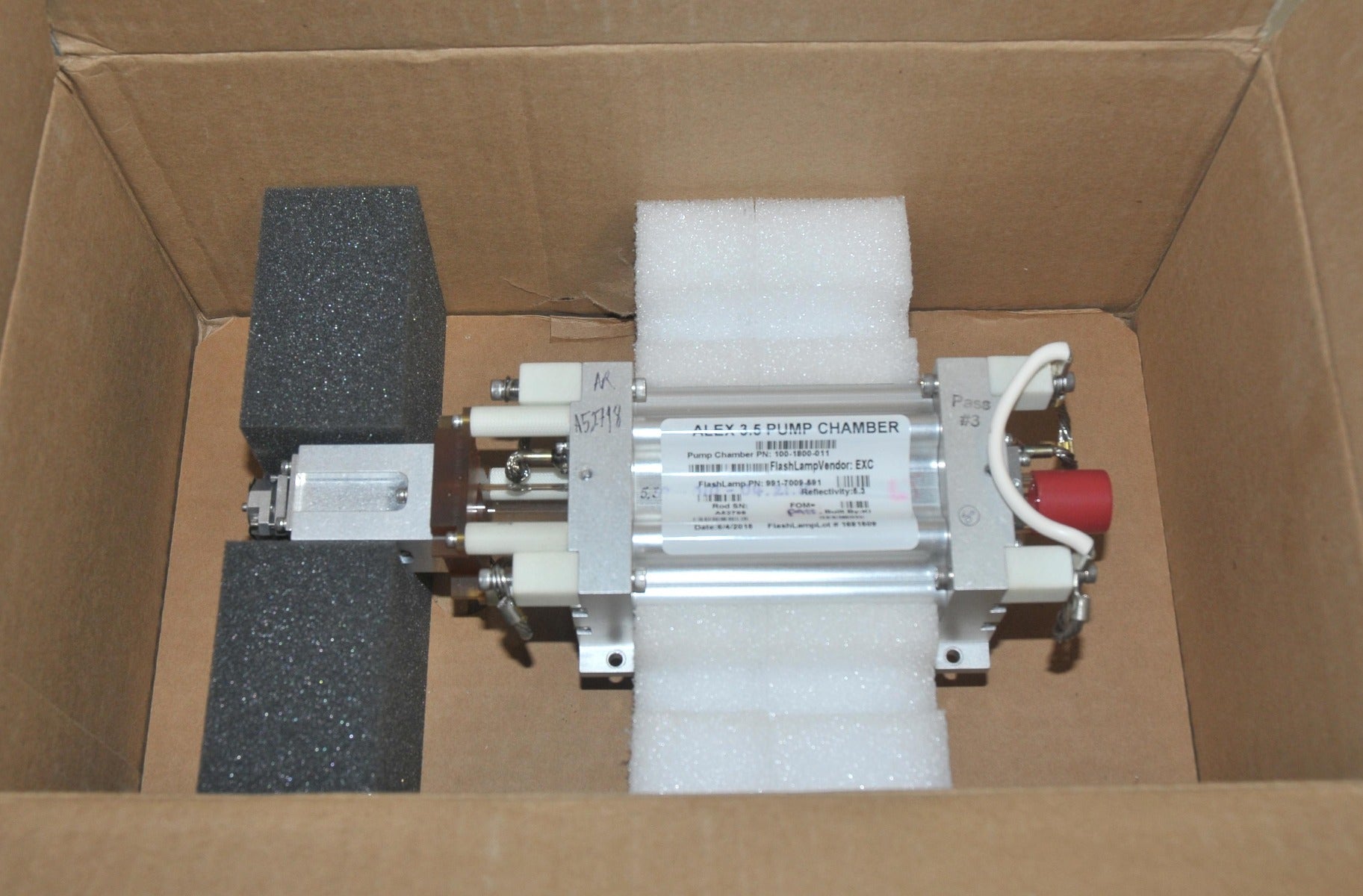 Cynosure Elite MPX Laser 3.5 Pump Chamber Alex 100-1800-011 FlashLamp