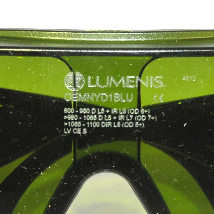 Lumenis Laservision Green IPL Laser Glasses Eye Protection Eyewear OEMNYD1BLU