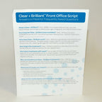 Clear Brilliant Laser Front Office Script Merchandising Display Brochure Stand