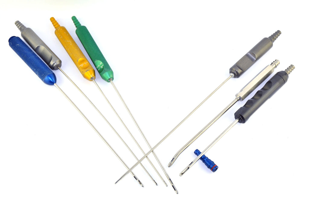 Cannulae Instrument Lot Aspiration Suction Cannula Handpiece Handle Tips x7 Pcs