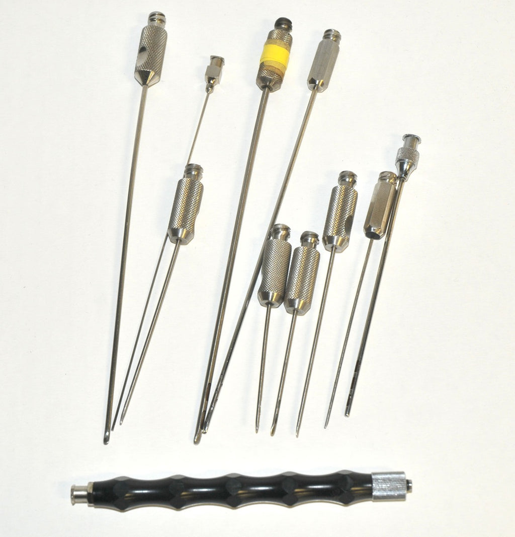 Cannulae Surgical Instrument Aspiration Suction Cannula Handle Tip Probe x11Pcs