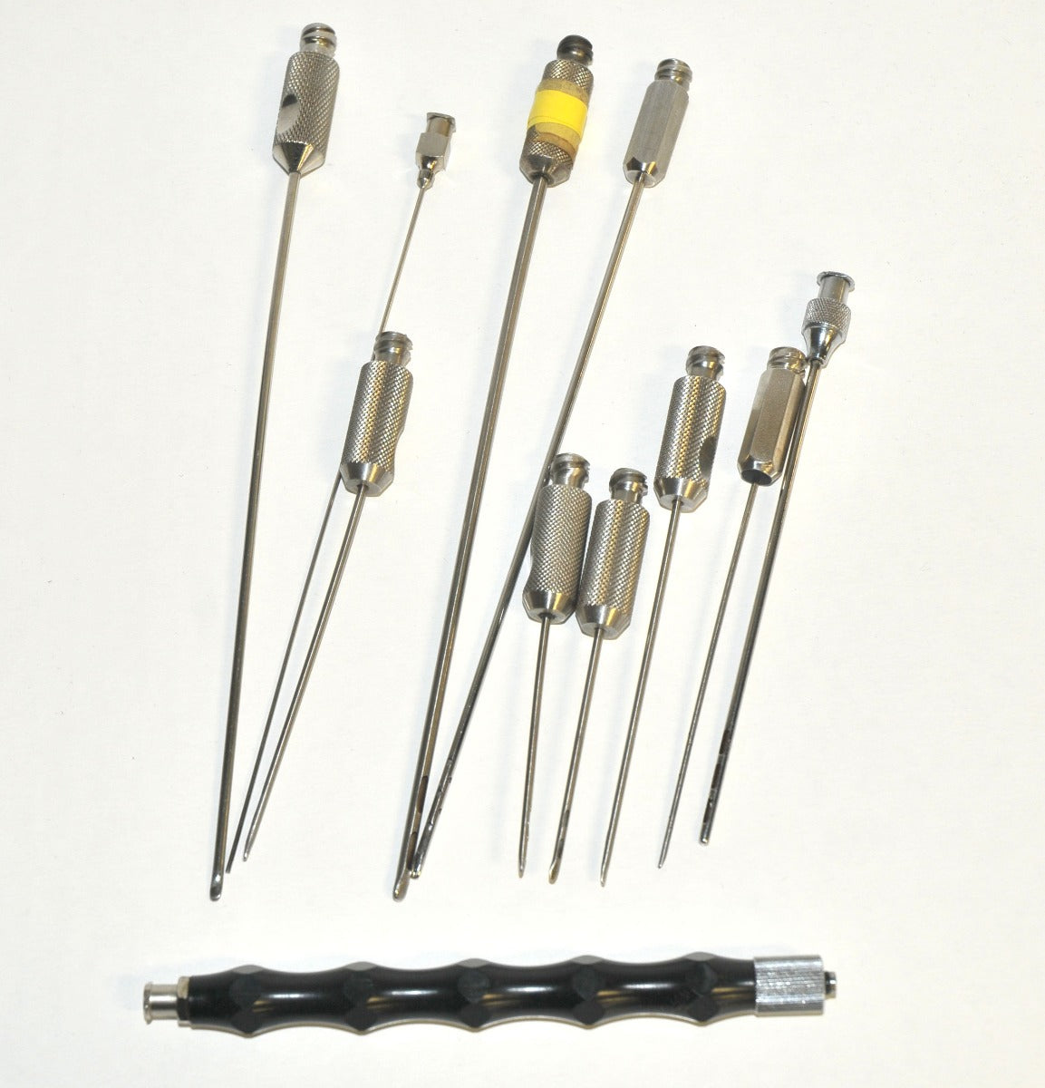 Cannulae Surgical Instrument Aspiration Suction Cannula Handle Tip Probe x11Pcs