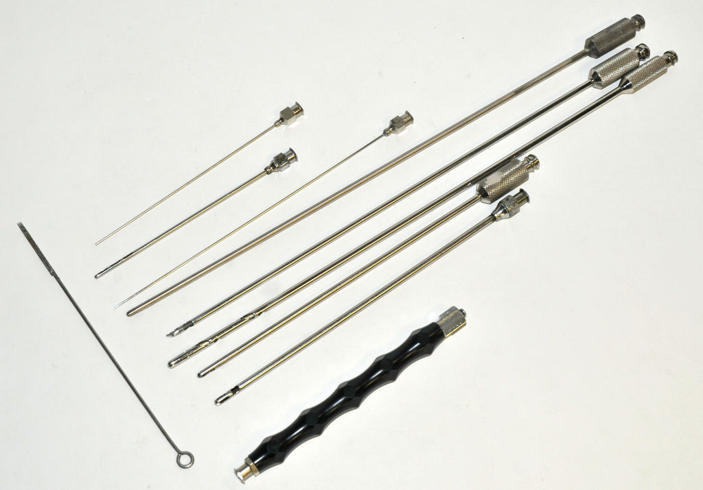 Cannulae Surgical Instrument Aspiration Suction Small Cannula Handle Tips x9 Pcs