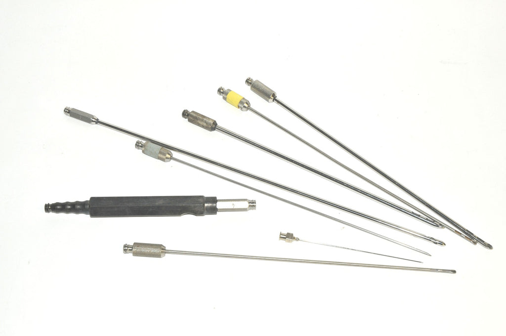 Cannulae Surgical Instrument Blunt Straight Small Cannula Handle Tips x8 Pcs