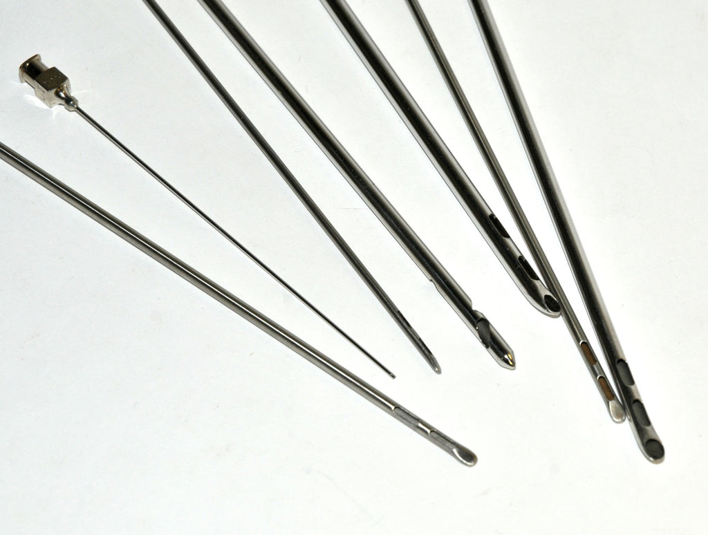 Cannulae Surgical Instrument Blunt Straight Small Cannula Handle Tips x8 Pcs