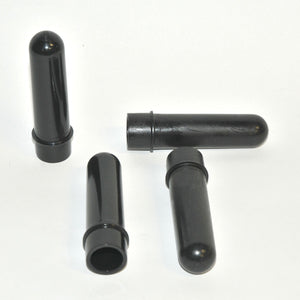 Centrifuge Tubes Black Plastic Set Drucker 1" x 3 1/2" LOT x4 Pcs