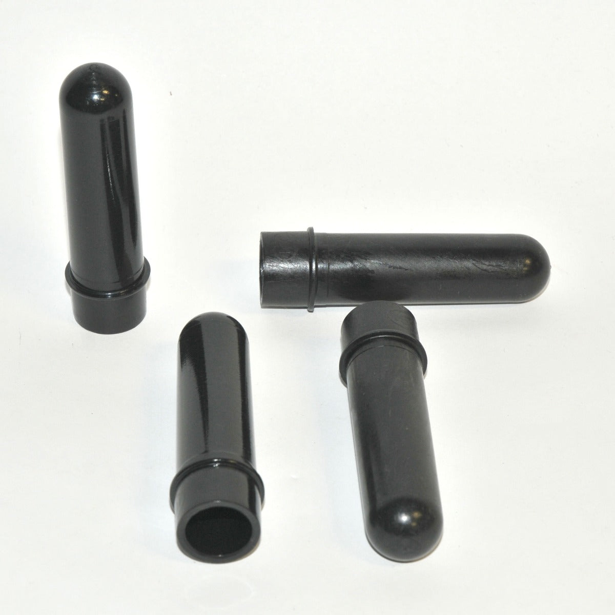 Centrifuge Tubes Black Plastic Set Drucker 1" x 3 1/2" LOT x4 Pcs