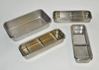 Lot Stainless Steel Surgical Metal Sponge Bowls Dish Pans Trays Surgery x4 Pcs