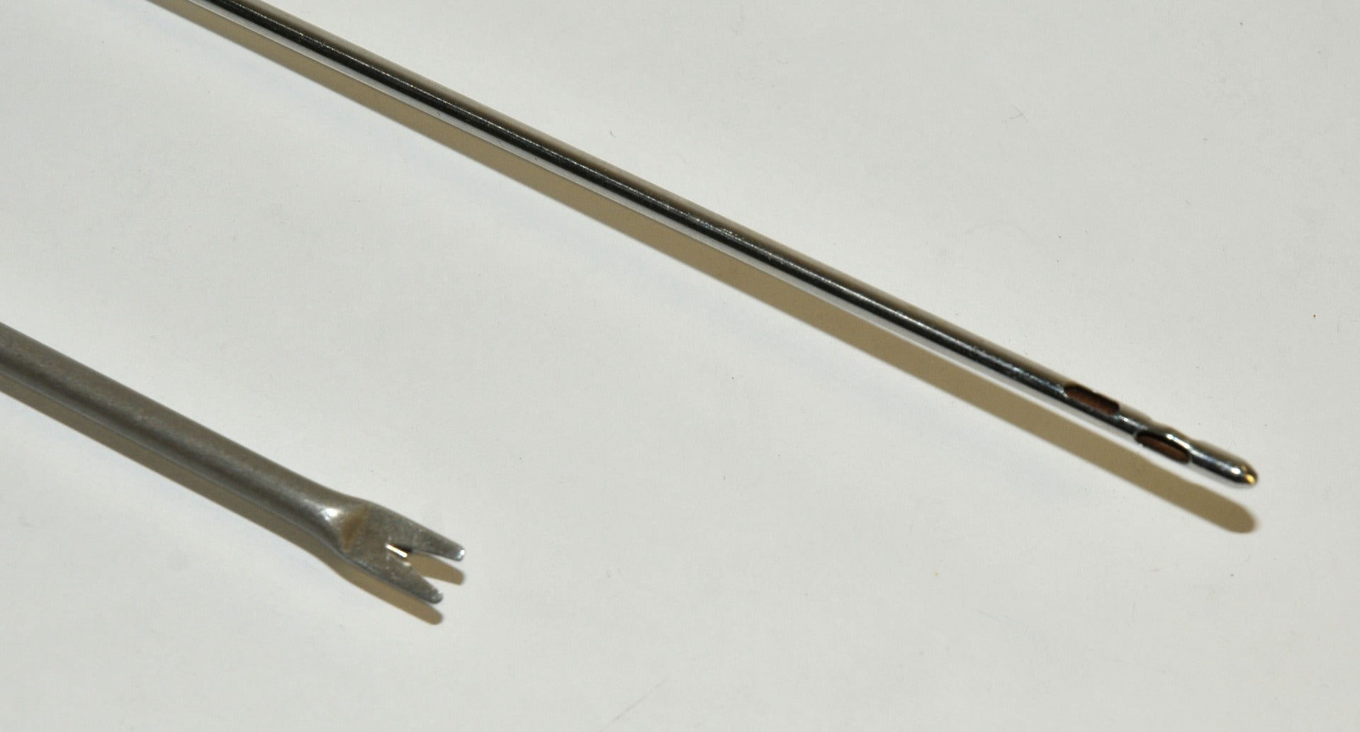 Cannulae Instruments Aspiration Suction Cannula Fixed Handle Tip Fork x2 Pcs