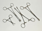 Stainless Steel Surgical Instrument Tongue Holding Forceps Mouth Towel Clamp x4