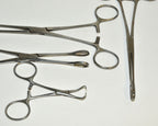 Stainless Steel Surgical Instrument Tongue Holding Forceps Mouth Towel Clamp x4