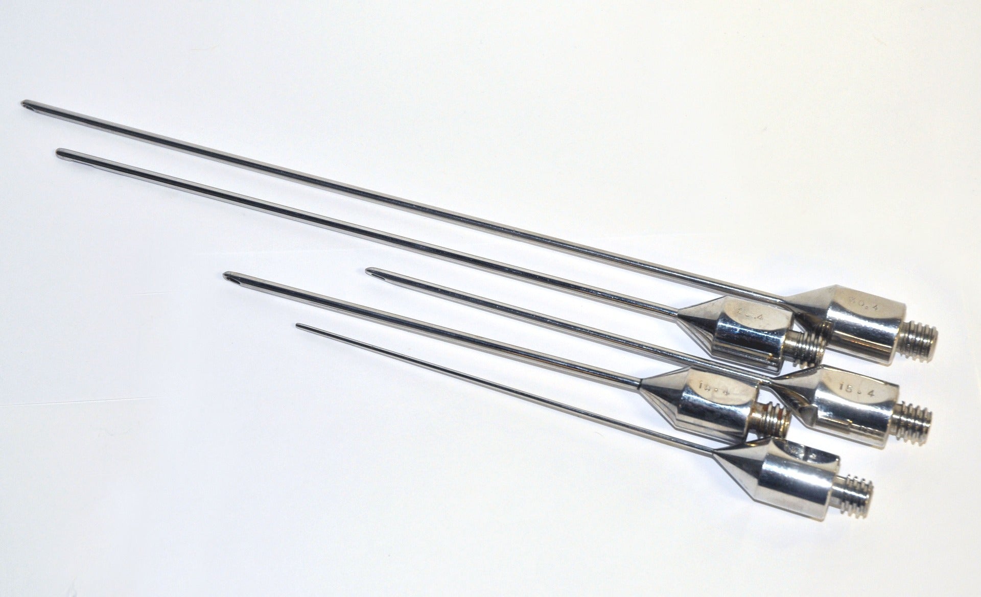 Cannulae Threaded Base Stainless Steel Fat Harvesting 3 Hole 2 Port Blunt Tip x5