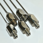 Cannulae Threaded Base Stainless Steel Fat Harvesting 3 Hole 2 Port Blunt Tip x5