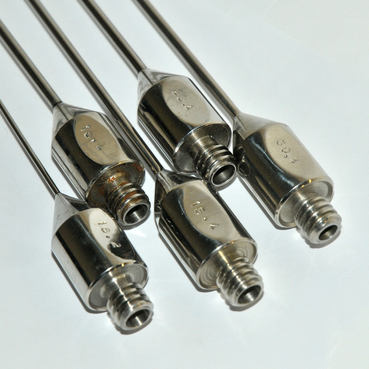 Cannulae Threaded Base Stainless Steel Fat Harvesting 3 Hole 2 Port Blunt Tip x5