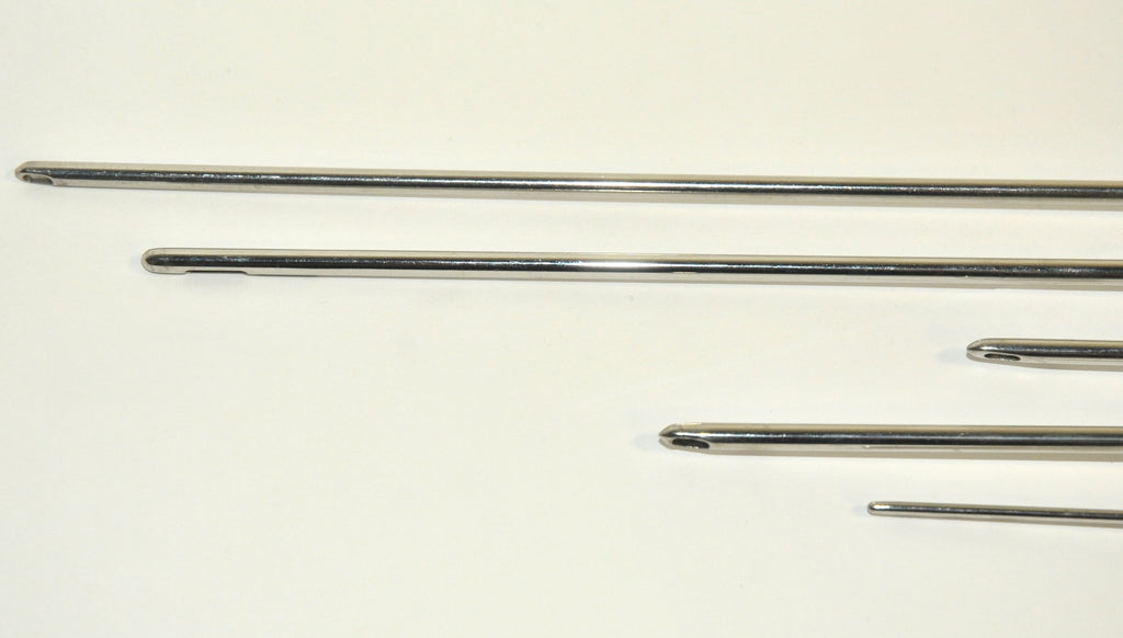 Cannulae Threaded Base Stainless Steel Fat Harvesting 3 Hole 2 Port Blunt Tip x5