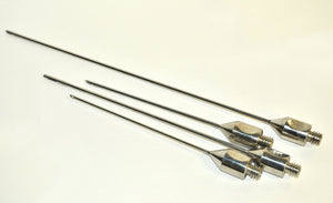 Cannulae Threaded Base Stainless Steel Fat Harvesting 3 Hole Port Blunt Tip x4