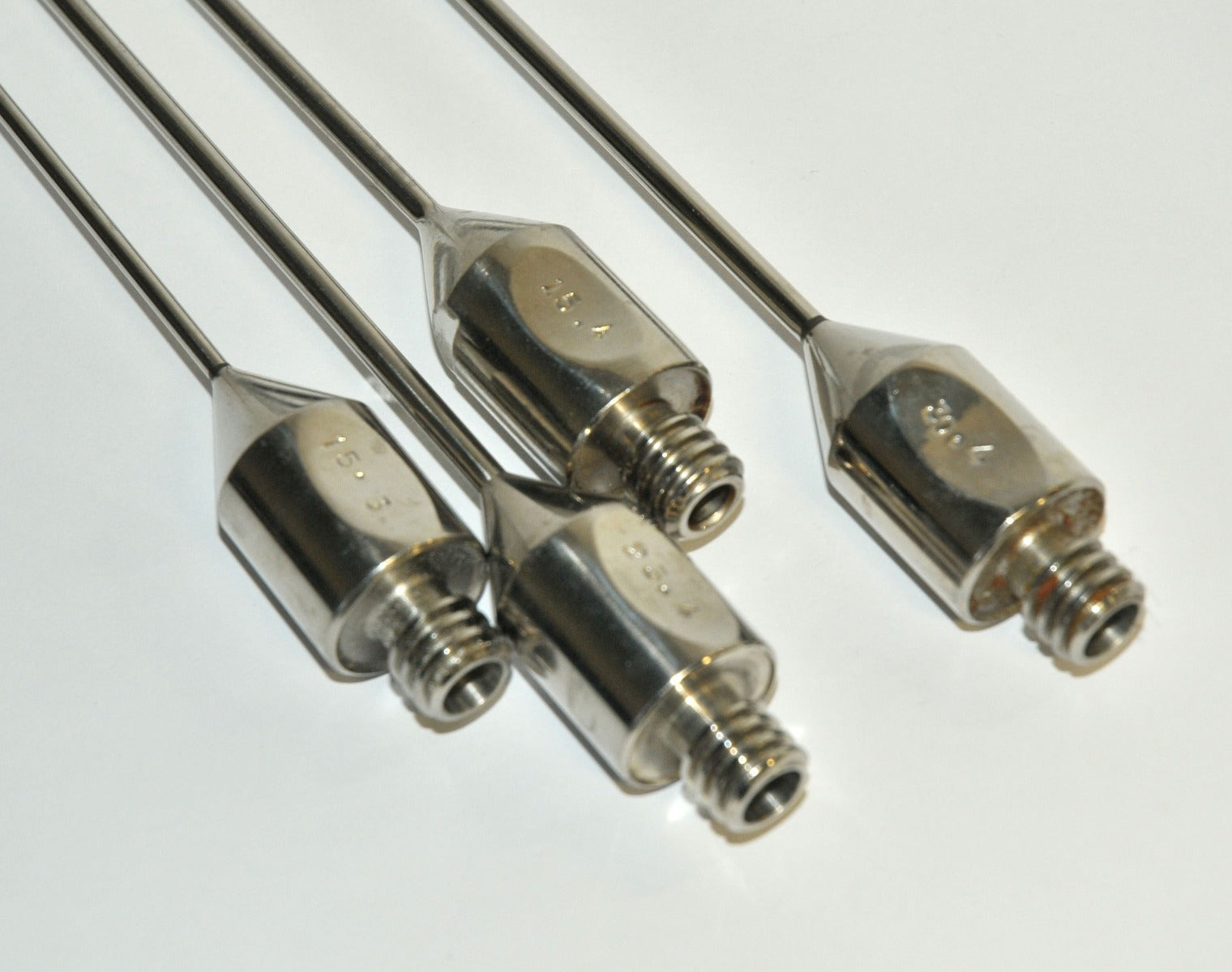 Cannulae Threaded Base Stainless Steel Fat Harvesting 3 Hole Port Blunt Tip x4