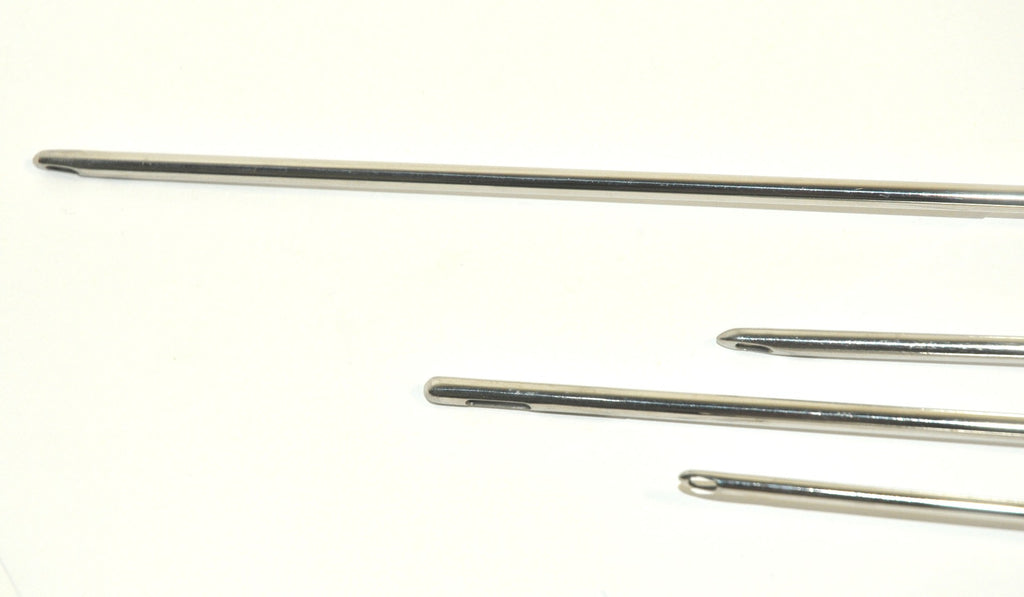 Cannulae Threaded Base Stainless Steel Fat Harvesting 3 Hole Port Blunt Tip x4