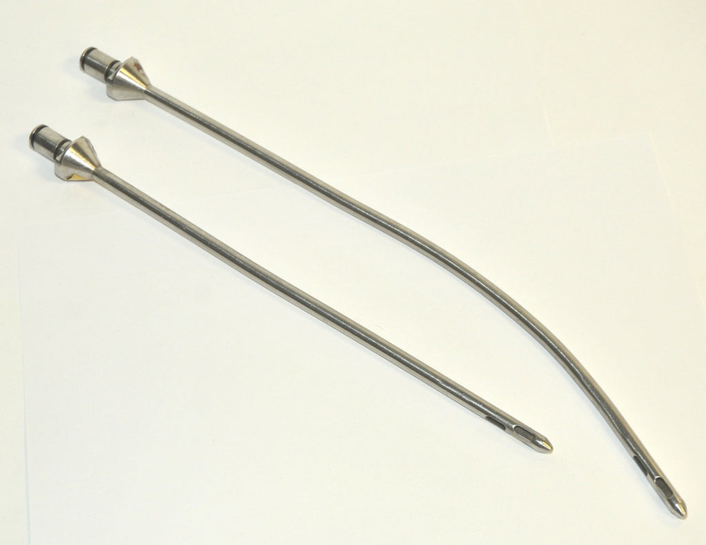 Cannulae Aspiration Suction 10" 13" Handpiece Tip Cannula Large Tri Hole x2 Pcs