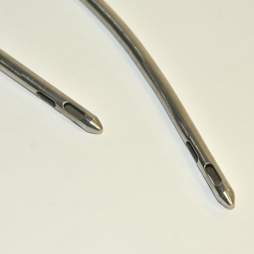 Cannulae Aspiration Suction 10" 13" Handpiece Tip Cannula Large Tri Hole x2 Pcs