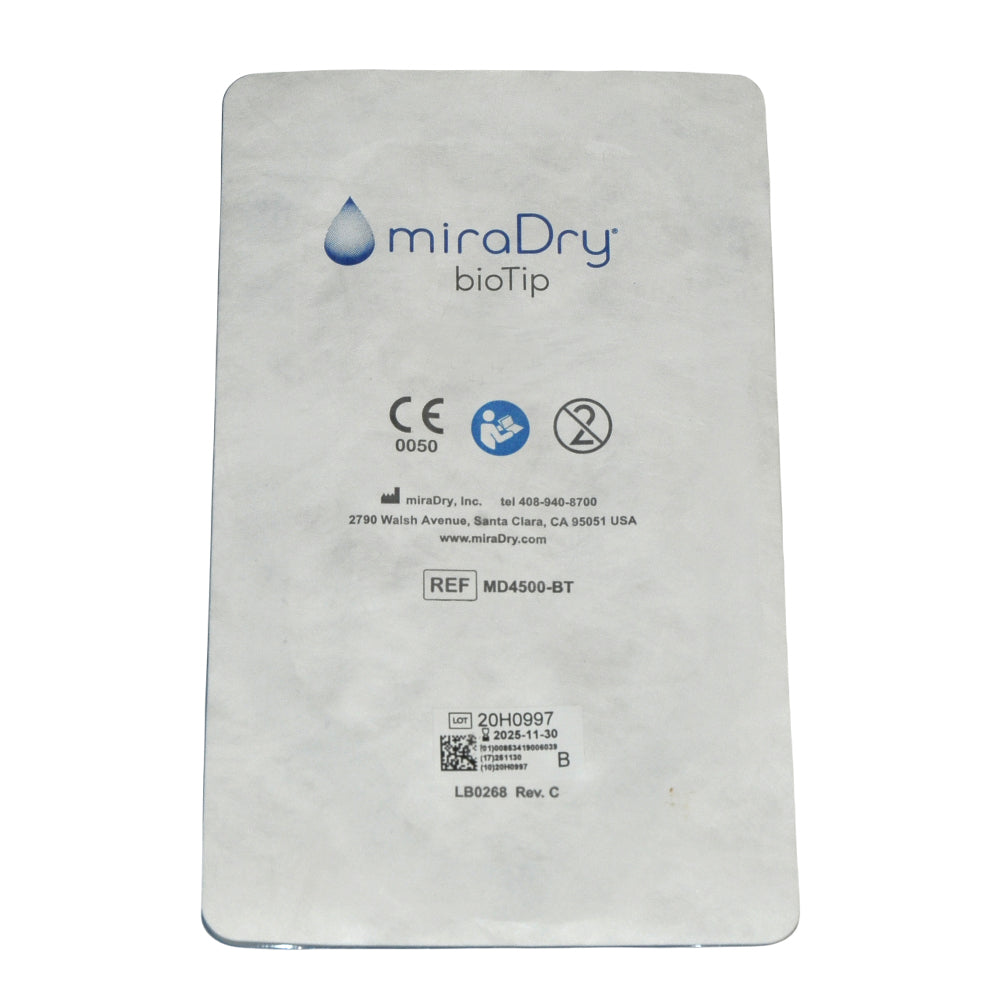 miraDry BioTip MD4500-BT Hyperhidrosis MiramarLabs Bio Tip Mira Dry MD4500BT