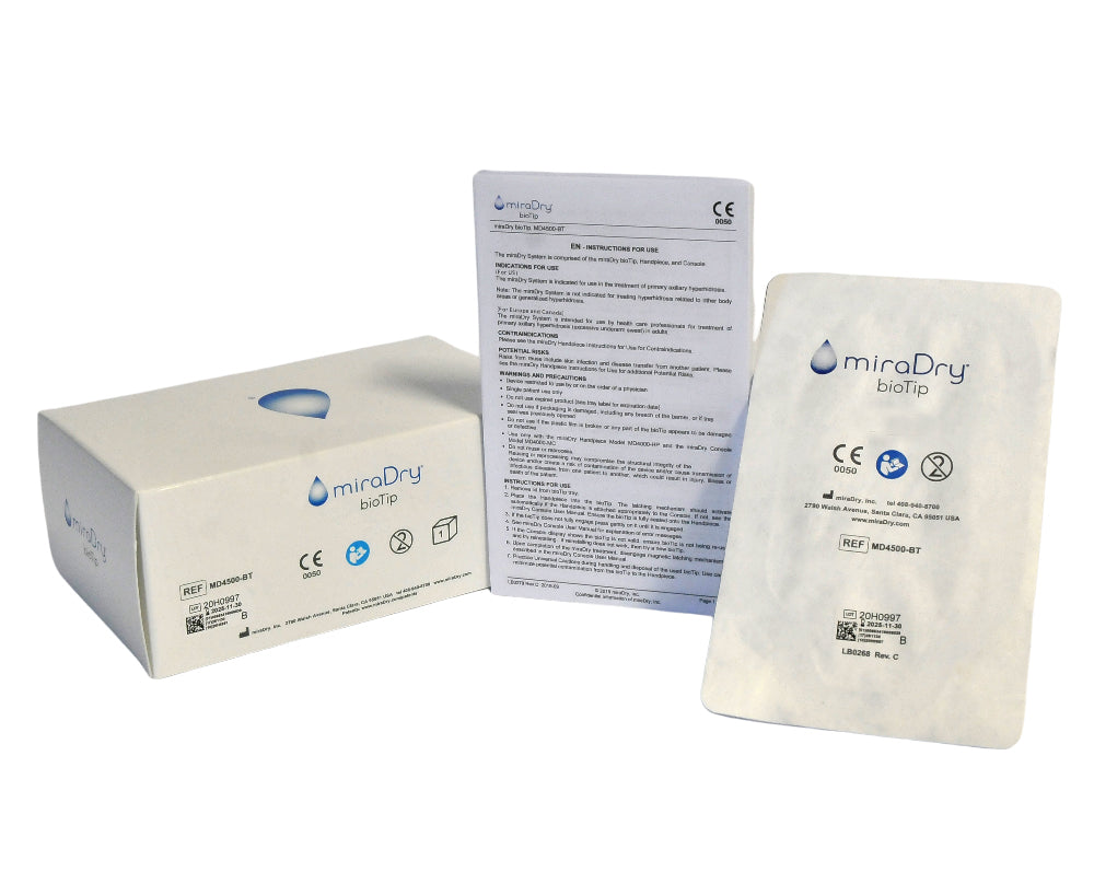 miraDry BioTip MD4500-BT Hyperhidrosis MiramarLabs Bio Tip Mira Dry MD4500BT
