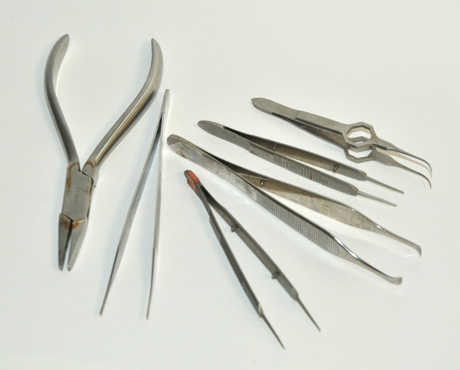 Surgical Instrument Tool LOT Tweezers Pliers Stainless Steel Vet Set x6 Pcs