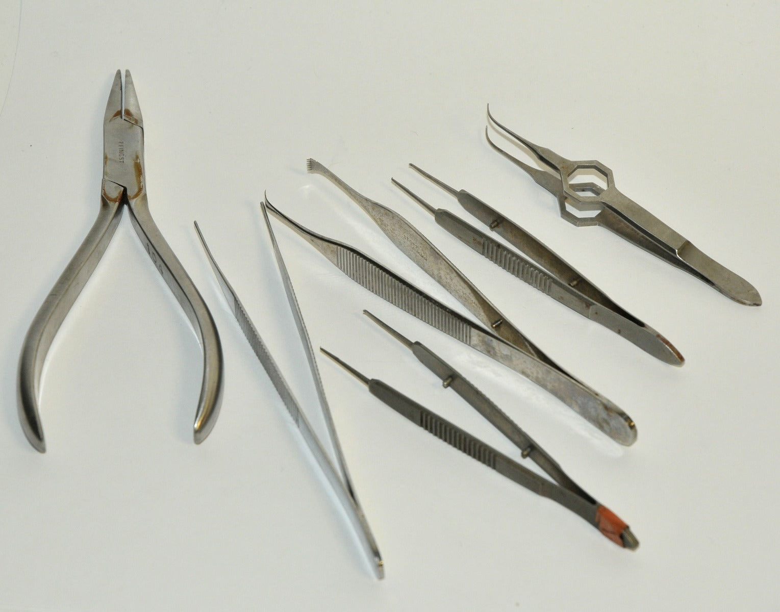 Surgical Instrument Tool LOT Tweezers Pliers Stainless Steel Vet Set x6 Pcs