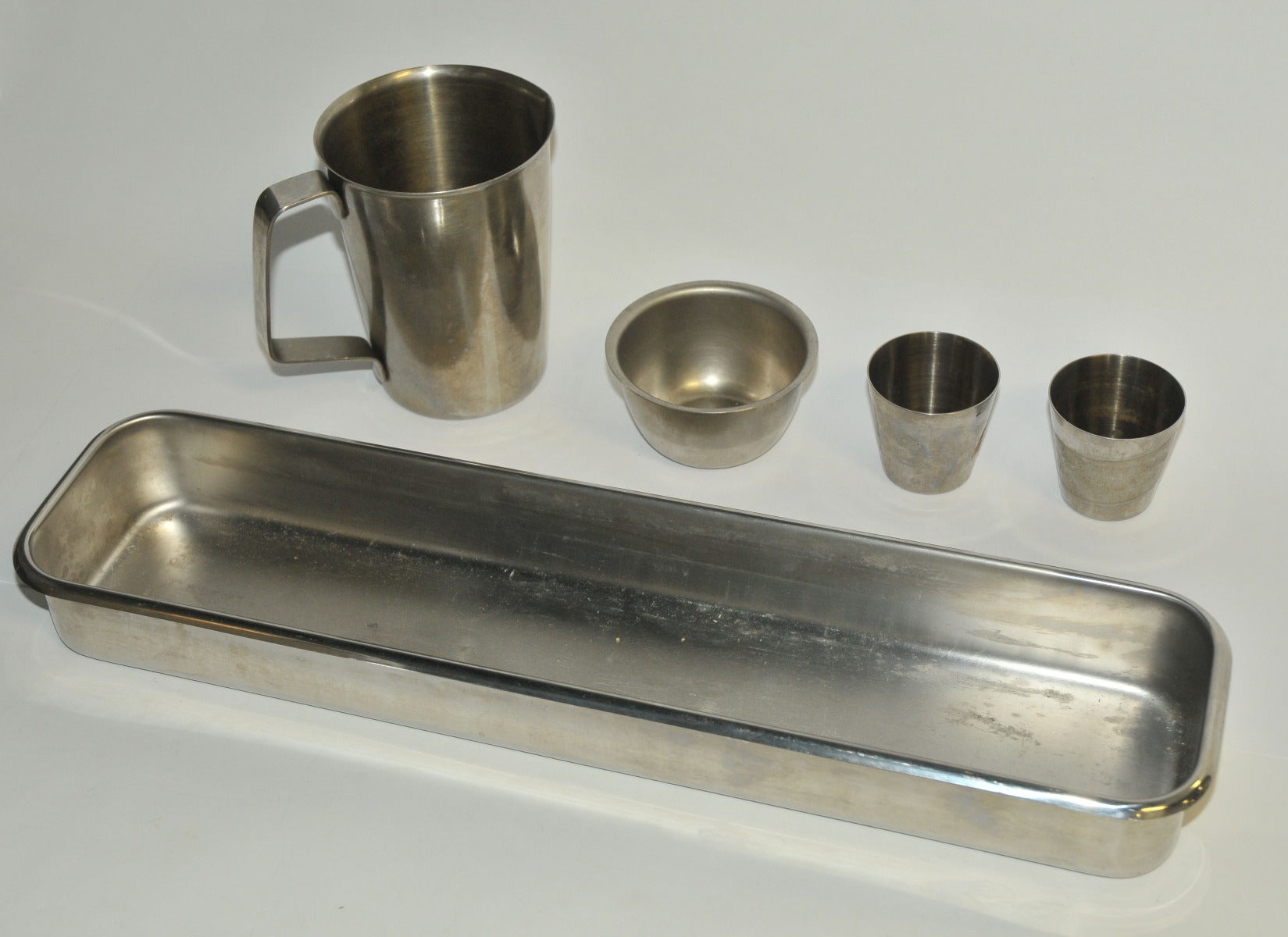 Polar Ware Stainless Steel Measuring Cup Surgical 500cc 16oz Metal Tray LOT x5Pc