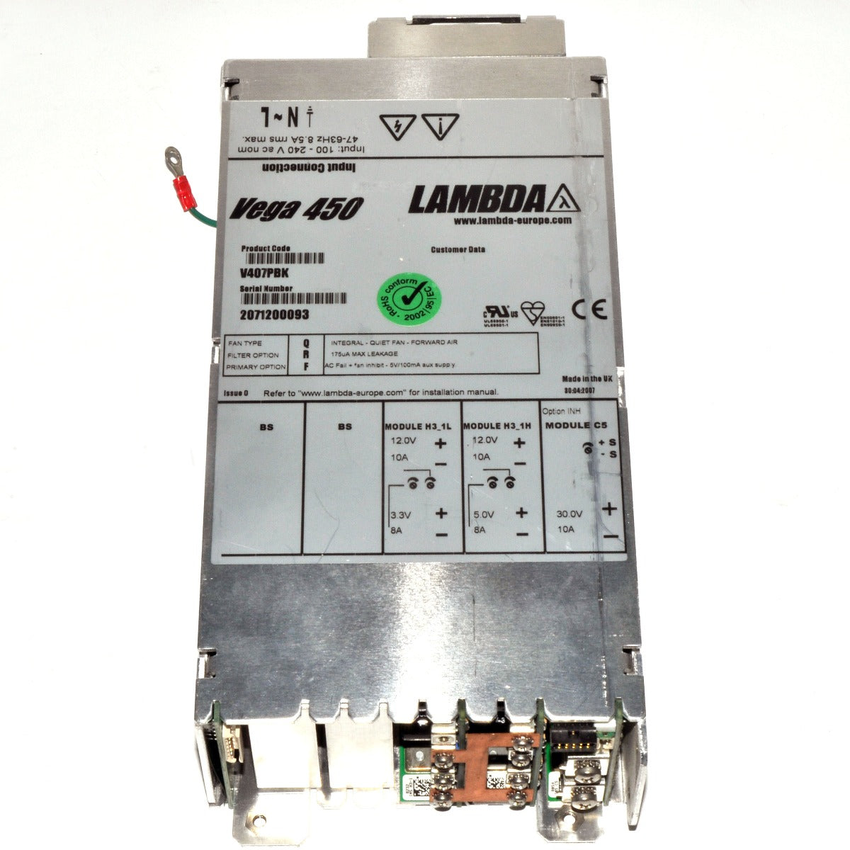Solta Reliant Fraxel Re:Pair CO2 Laser RePair POWER SUPPLY VEGA 450 PARTS UNIT