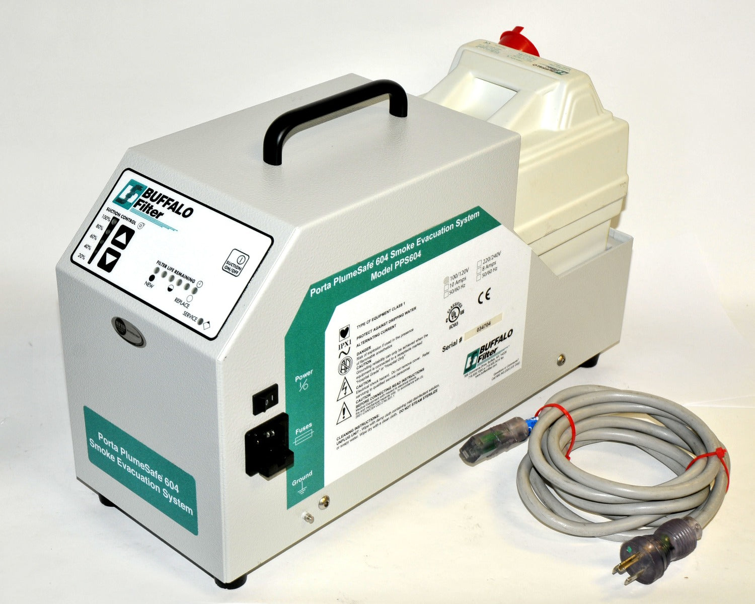 Buffalo Porta PlumeSafe 604 Smoke Evacuation Suction Filter Base PPS604