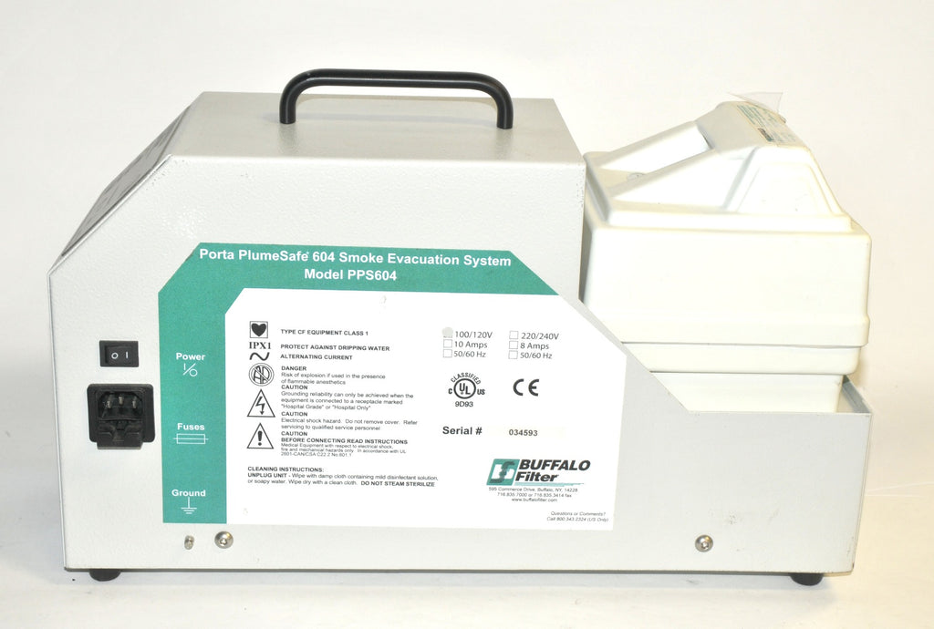 Buffalo Porta PlumeSafe 604 Smoke Evacuation Suction Filter PPS604 110/120 Volt