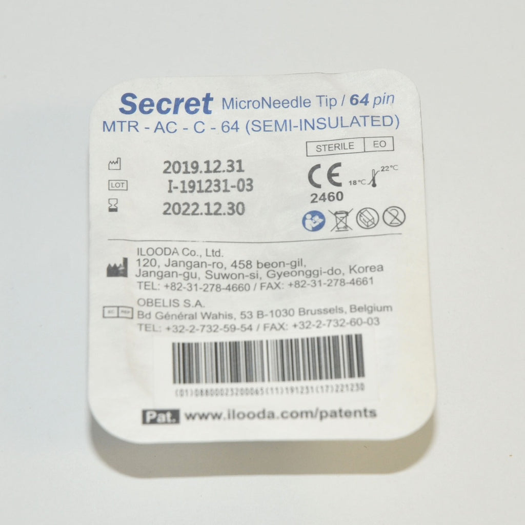 Secret RF Microneedling Tip 64 Pin SEMI INSULATED MTR-AC-C-64 MicroNeedle x1 Pc