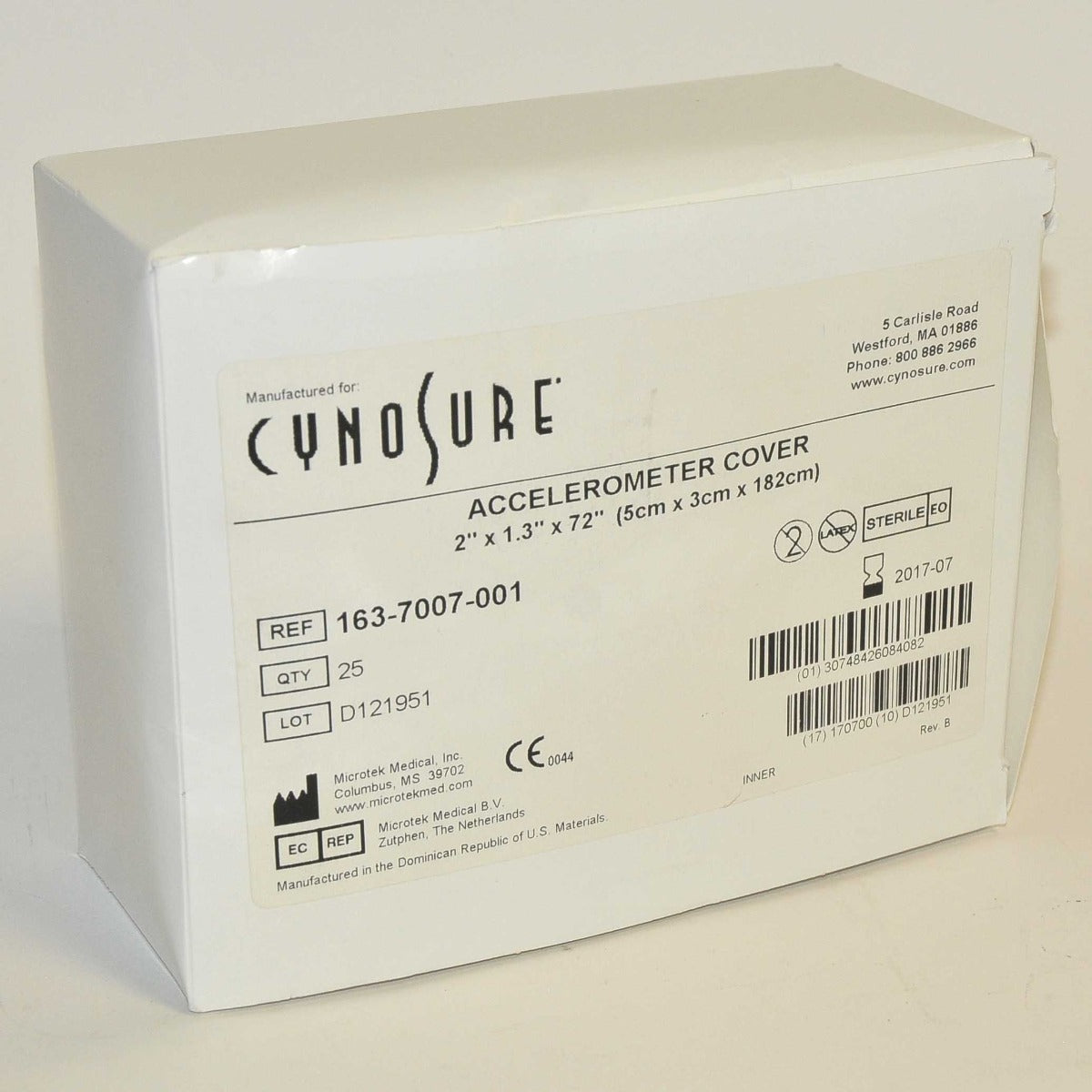CYNOSURE Accelerometer Cover SmartLipo 163-7007-001 Exp: 07/2017 x25 Pcs