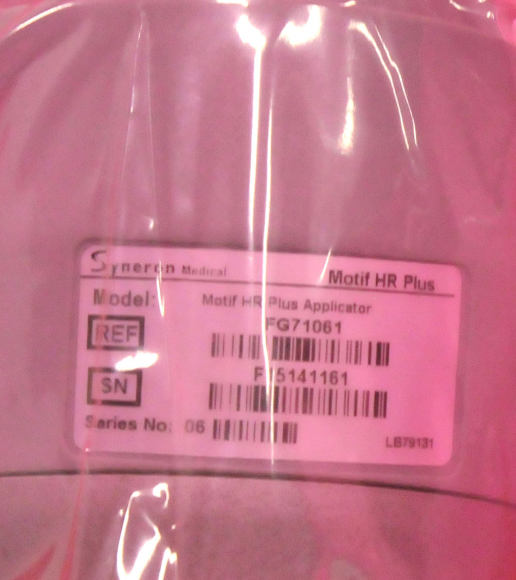 NEW Syneron Candela eLaser Elos MOTIF HR PLUS Applicator Handpiece Hair Removal