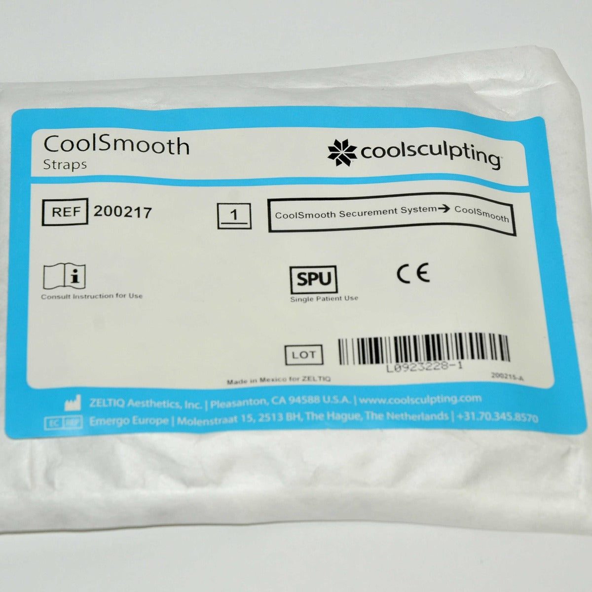 Zeltiq CoolSculpting Securement Strap Gray CoolSmooth BRZ-SS1-09X-012 200217 NEW
