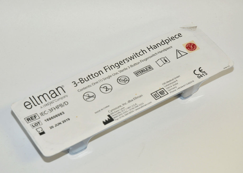 Ellman 3-Button Fingerswitch Handpiece IEC-3FHPB/D Locking Chuck 1/16" 3/32" EXP