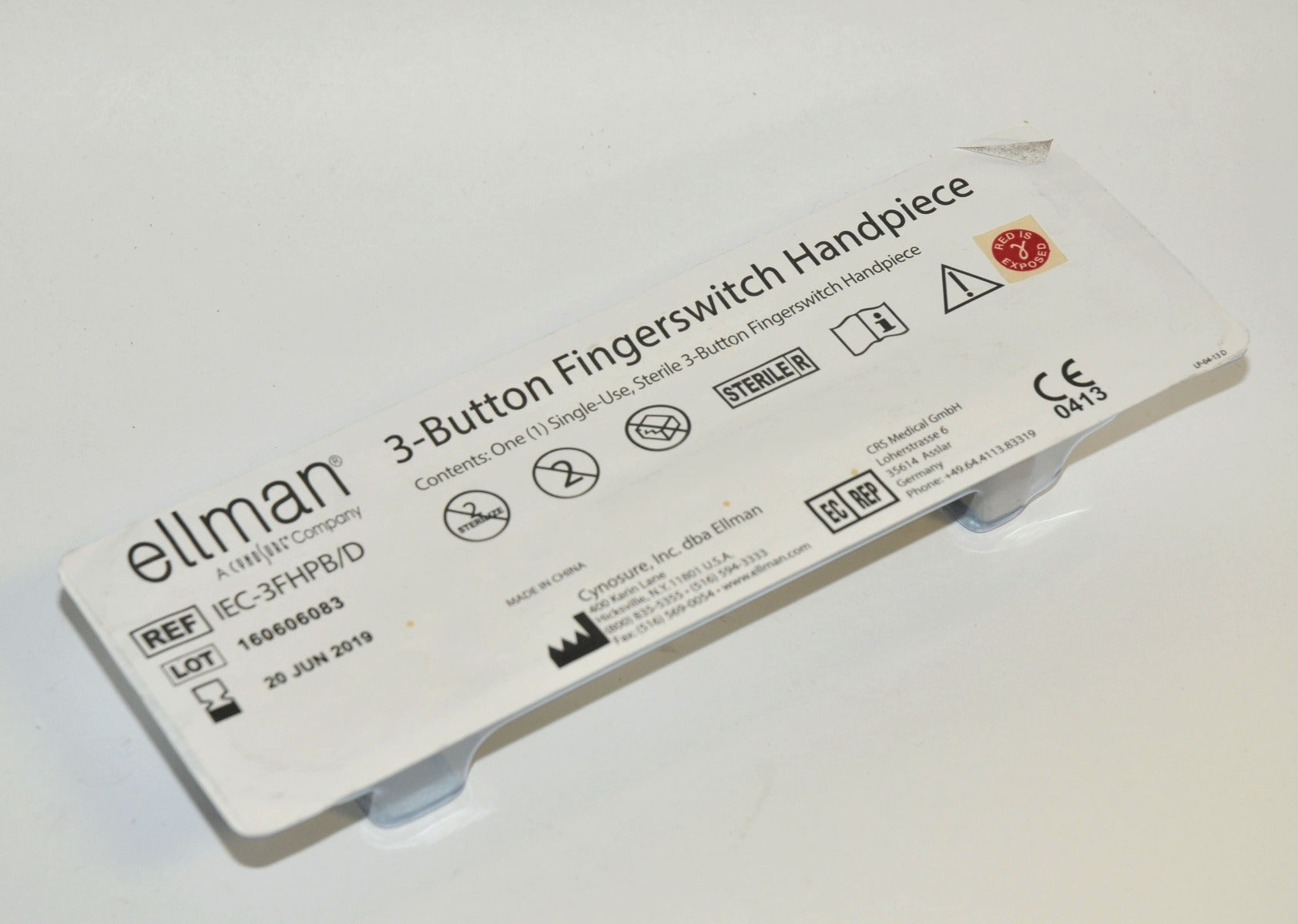 Ellman 3-Button Fingerswitch Handpiece IEC-3FHPB/D Locking Chuck 1/16" 3/32" EXP