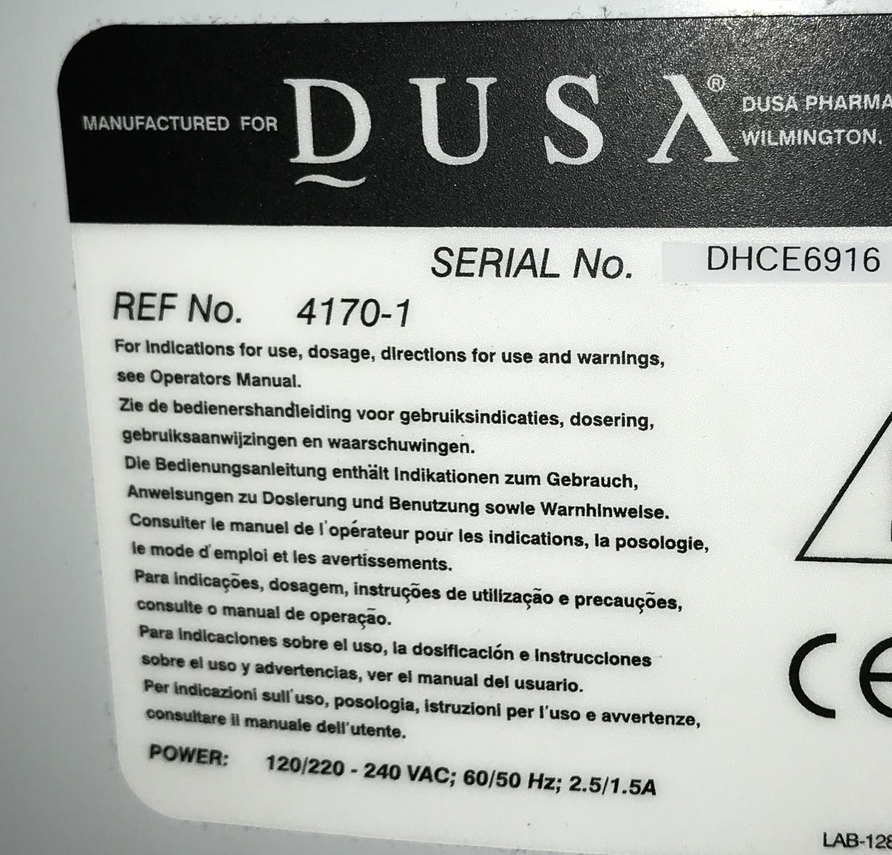 Photodynamic THERAPY LAMP Dusa Blu-U Acne Skin Dermatology Beauty Treatment Blue