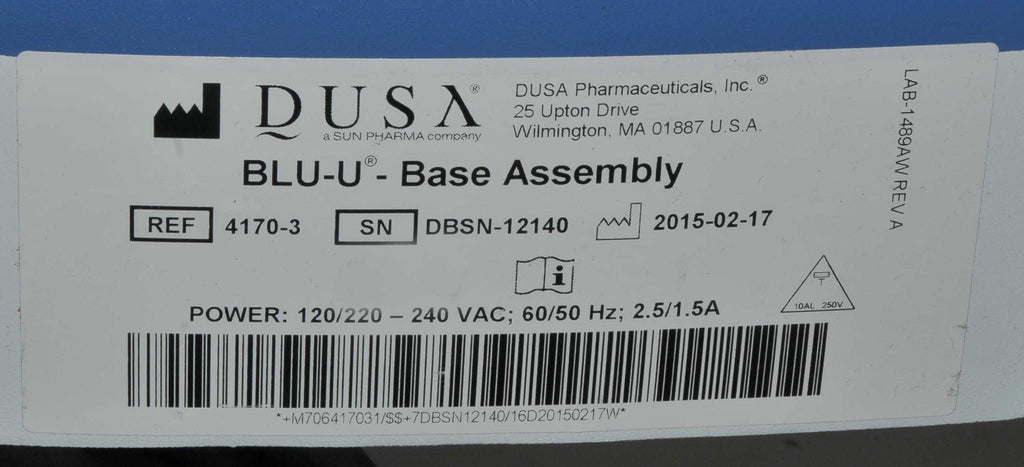 DUSA Pharmaceuticals Blue Light Blu-U Photodynamic Light Therapy Acne Control