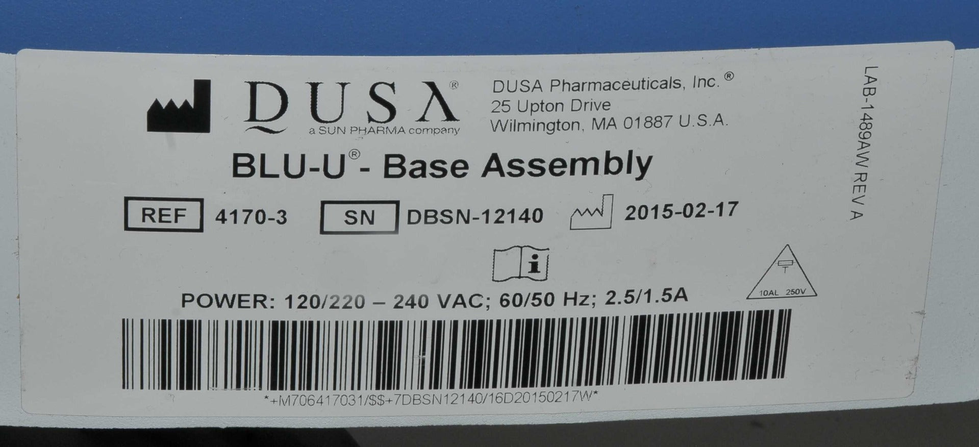 DUSA Pharmaceuticals Blue Light Blu-U Photodynamic Light Therapy Acne Control