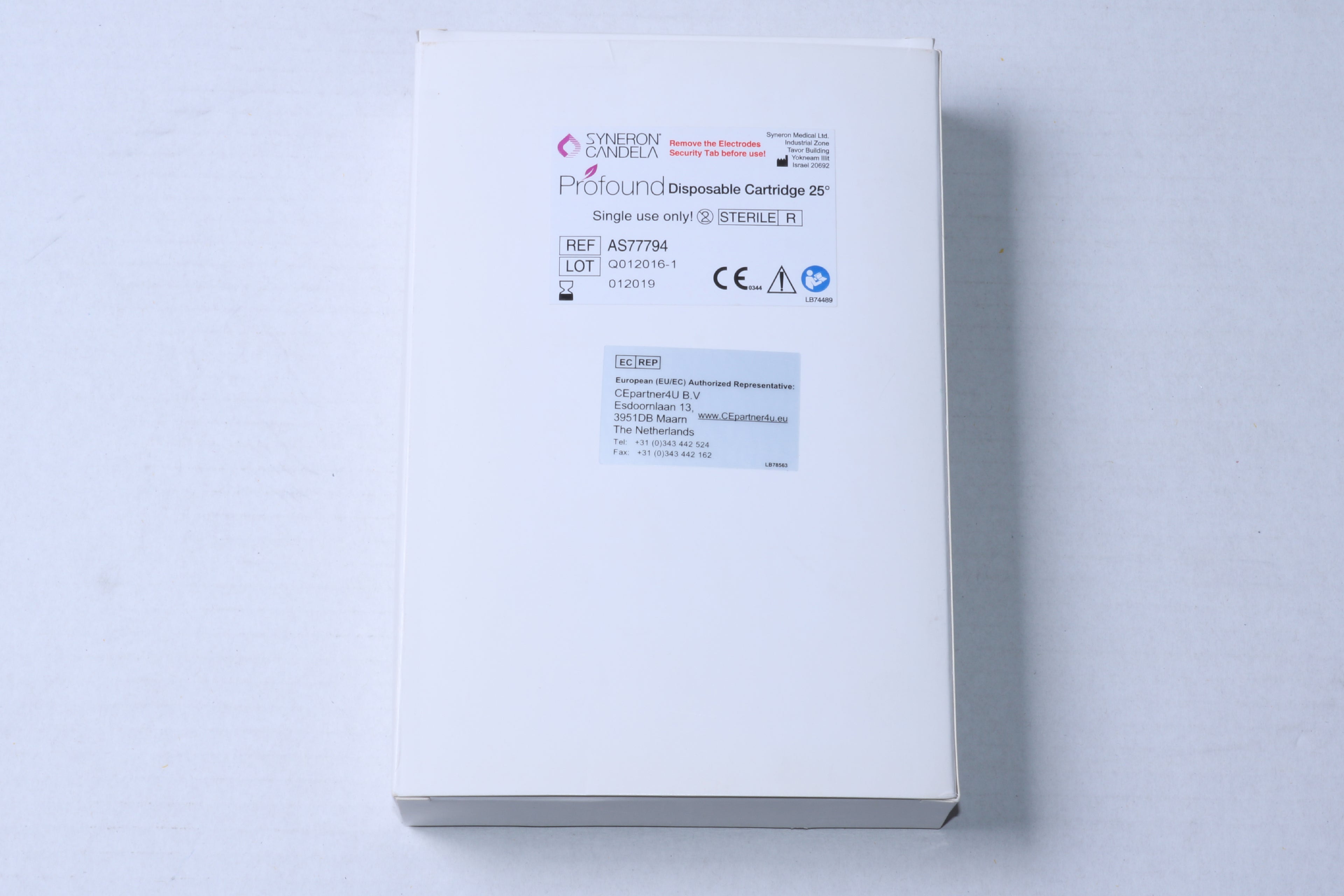 Syneron Candela Profound RF 25º Degree Needle Cartridge Tip AS77794 EXP 2019-01