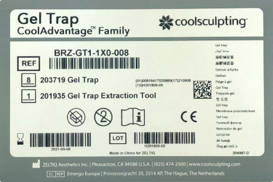 Zeltiq CoolSculpting BRZ-GT1-1X0-008 Cool ADVANTAGE Gel Traps 8PK EXP 2021