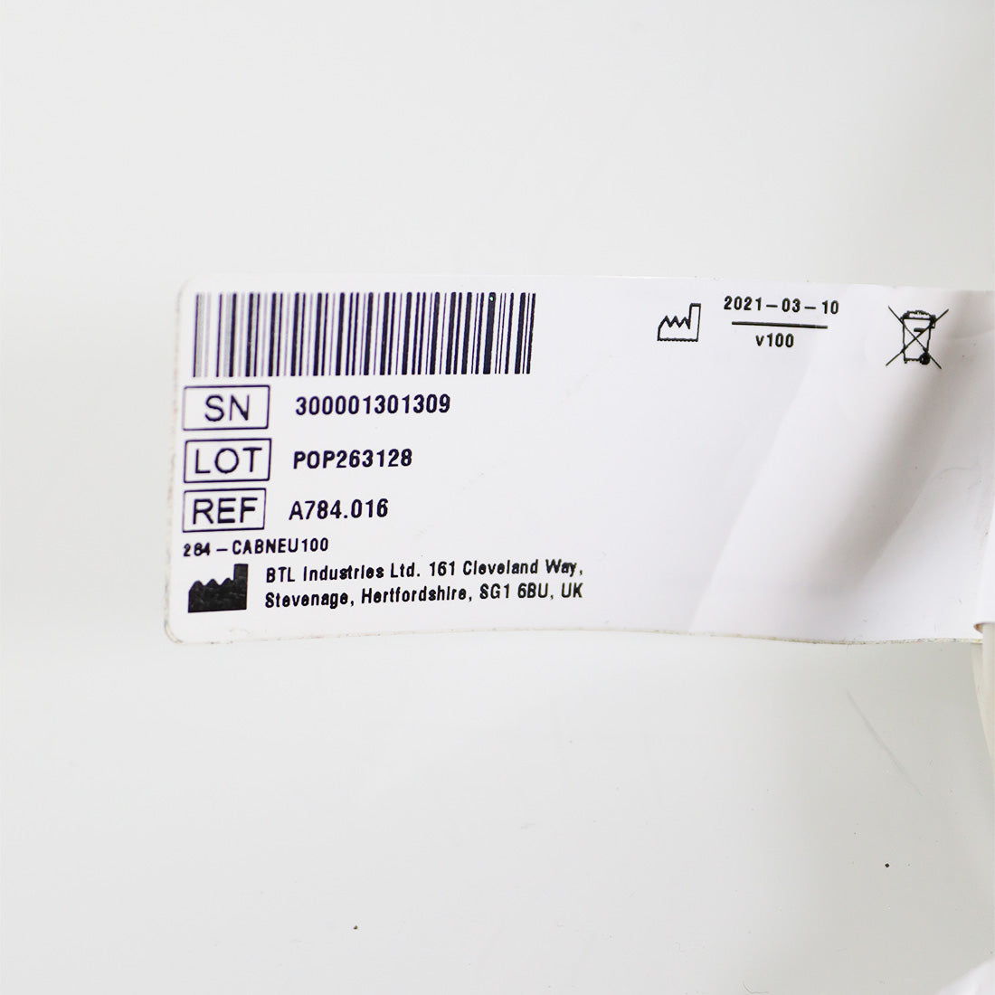 2021 BTL Emtone Neutral Electrode Cable BTL-284-14 A784.016