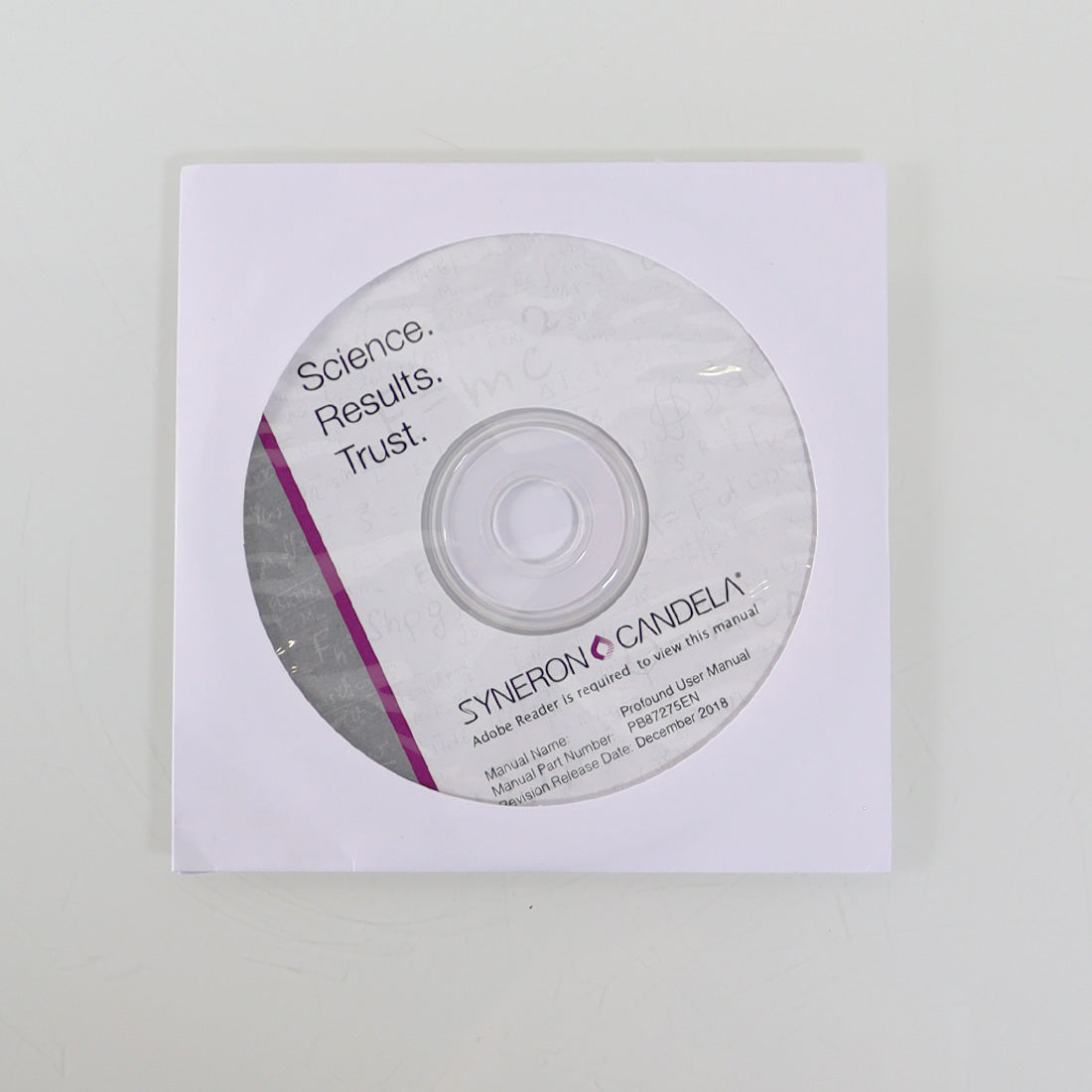 Syneron Candela Profound User Operators Manual DVD PB87275EN Revision 12/2018