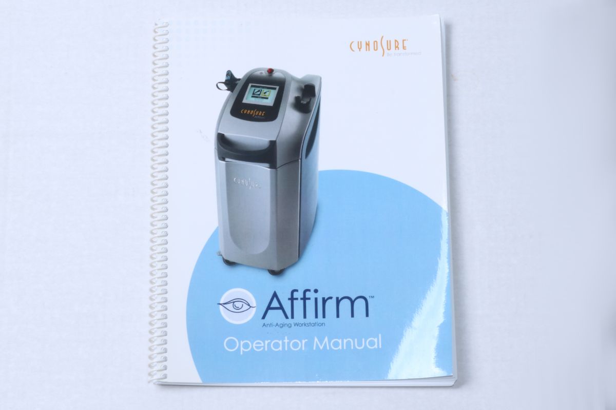2007 Cynosure Affirm MPX MultiPlex Laser User Operator Manual REV 3 850-1072-020