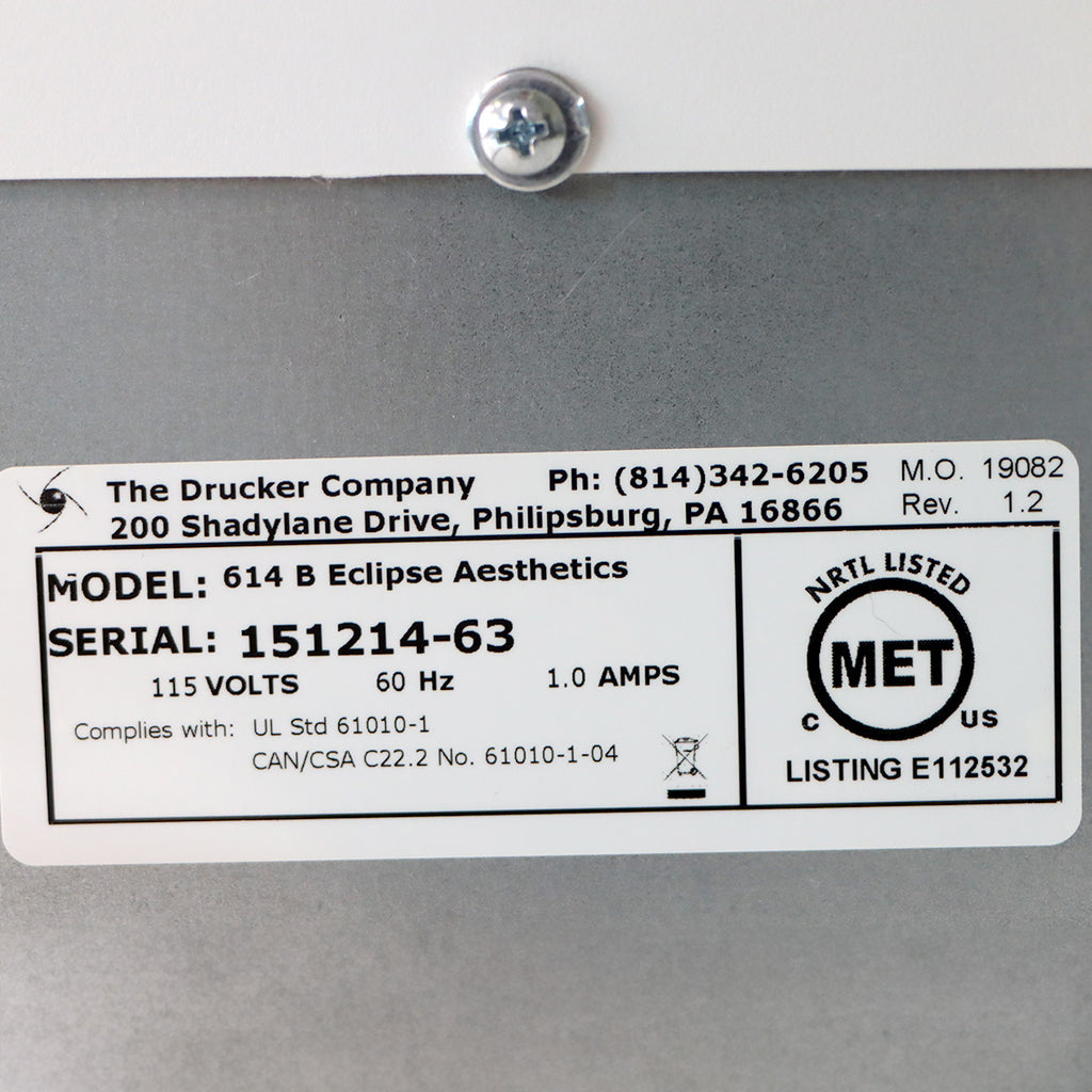 614B Eclipse Aesthetics Centrifuge Drucker Diagnostics Platelet Rich Plasma